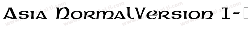 Asia NormalVersion 1字体转换